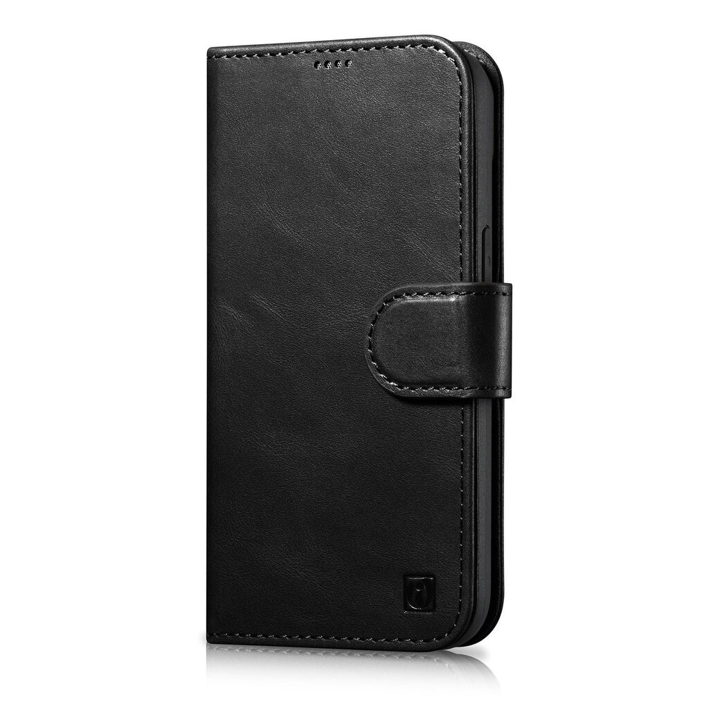 iCarer 2in1 iPhone 14 Leather Flip Anti-RFID black (WMI14220721-BK) цена и информация | Telefoni kaaned, ümbrised | kaup24.ee