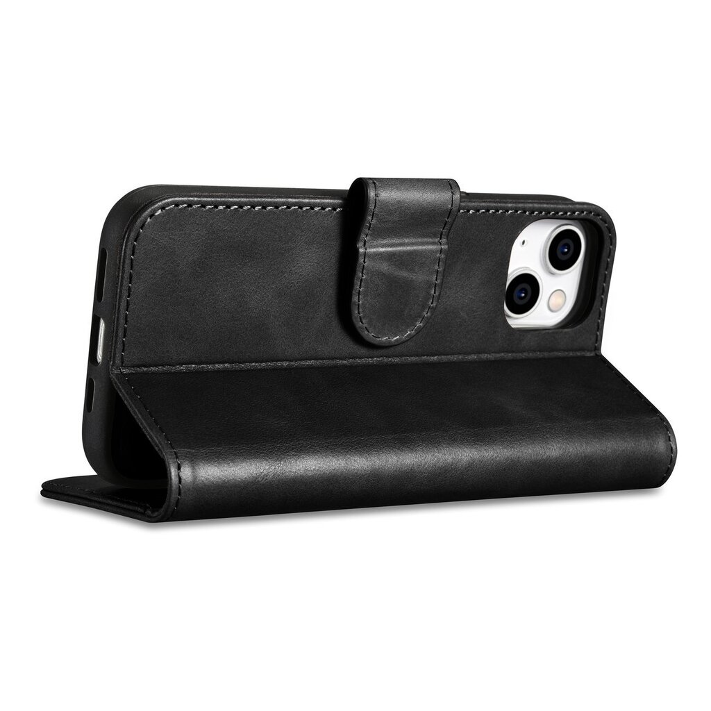 iCarer 2in1 iPhone 14 Leather Flip Anti-RFID black (WMI14220721-BK) цена и информация | Telefoni kaaned, ümbrised | kaup24.ee