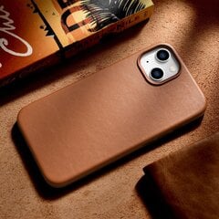 iCarer Leather iPhone 14 Plus brown (MagSafe compatible) цена и информация | Чехлы для телефонов | kaup24.ee