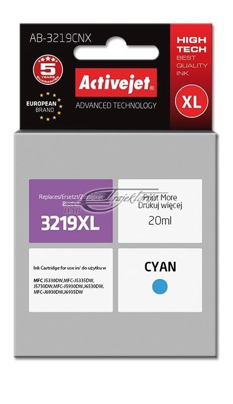 Tindiprinteri kassett Activejet AB-3219CNX Suurendatud XL-i maht, sinine цена и информация | Tindiprinteri kassetid | kaup24.ee