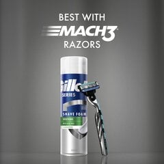 Набор для бритья Gillette Mach3: бритва + пена для бритья Series 100 мл цена и информация | Косметика и средства для бритья | kaup24.ee