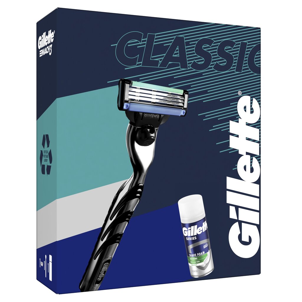 Raseerimiskomplekt meestele: Raseerija Gillette Mach3 + Series vaht 100ml hind ja info | Raseerimisvahendid | kaup24.ee