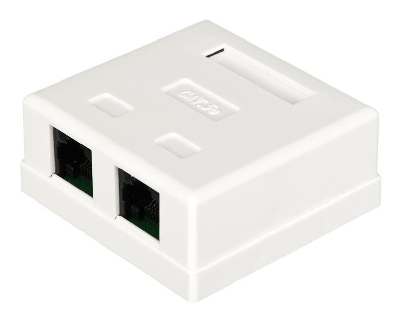 Alantec GN002 juhtmepistik 2xRJ45, valge цена и информация | Lülitid (Switch) | kaup24.ee