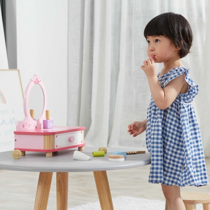 Puidust kosmeetiline laud Viga hind ja info | Tüdrukute mänguasjad | kaup24.ee