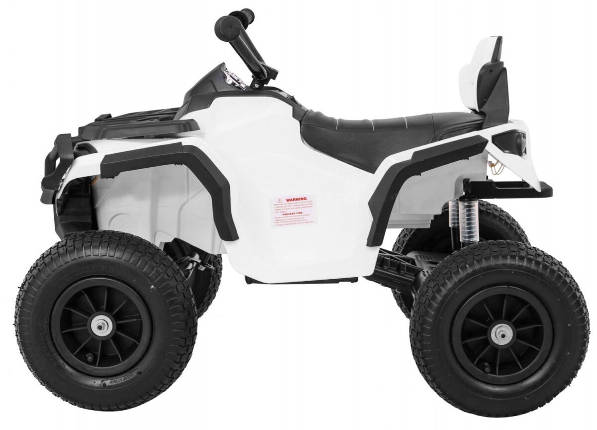 Quad ATV täispuhutavate rehvidega, valge hind ja info | Laste elektriautod | kaup24.ee