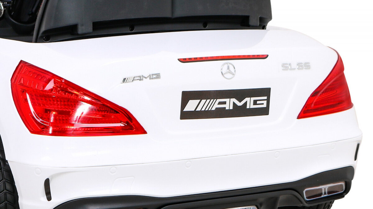 Mercedes Benz AMG SL65 S, ühekohaline elektriauto lastele, valge hind ja info | Laste elektriautod | kaup24.ee