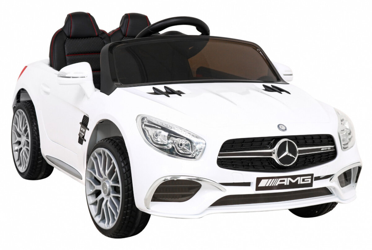 Mercedes Benz AMG SL65 S, ühekohaline elektriauto lastele, valge hind ja info | Laste elektriautod | kaup24.ee