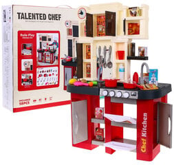 Mänguköök külmkapiga 84 x 63 x 35 cm, punane hind ja info | Tüdrukute mänguasjad | kaup24.ee