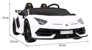 Lamborghini SVJ DRIFT elektriline kahekohaline auto, valge hind ja info | Laste elektriautod | kaup24.ee