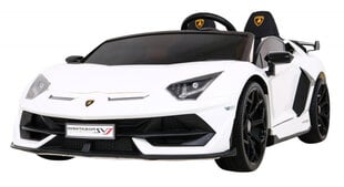 Lamborghini SVJ DRIFT elektriline kahekohaline auto, valge hind ja info | Laste elektriautod | kaup24.ee