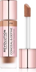 Vedel jumestuskreem Revolution Make Up Conceal & Define F10, 23 ml hind ja info | Jumestuskreemid, puudrid | kaup24.ee