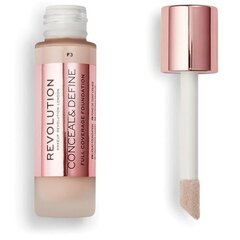 Vedel jumestuskreem Revolution Make Up Conceal & Define F4, 23 ml F4 hind ja info | Jumestuskreemid, puudrid | kaup24.ee