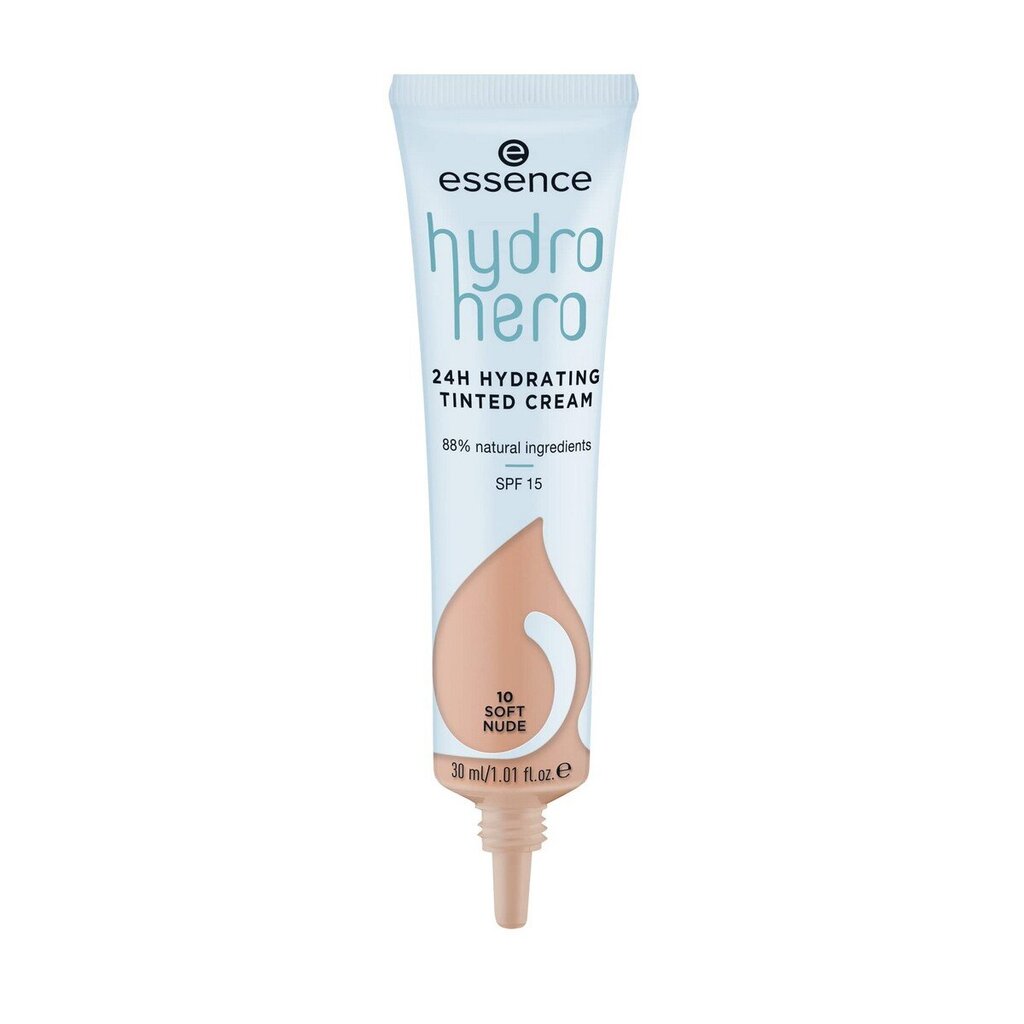 Niisutav kreem värviga Essence Hydro Hero 10-soft nude SPF 15, 30 ml hind ja info | Jumestuskreemid, puudrid | kaup24.ee