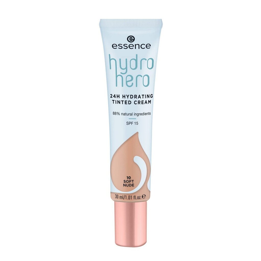 Niisutav kreem värviga Essence Hydro Hero 10-soft nude SPF 15, 30 ml hind ja info | Jumestuskreemid, puudrid | kaup24.ee