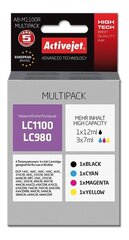 Activejet AB-M1100R Multipack must 1x12ml, sinine 1x7ml, kollane 1x7ml цена и информация | Картриджи и тонеры | kaup24.ee