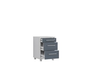 Шкафчик с выдвижными ящиками Office Lux 3S, серый/белый цена и информация | Шкафчики в гостиную | kaup24.ee