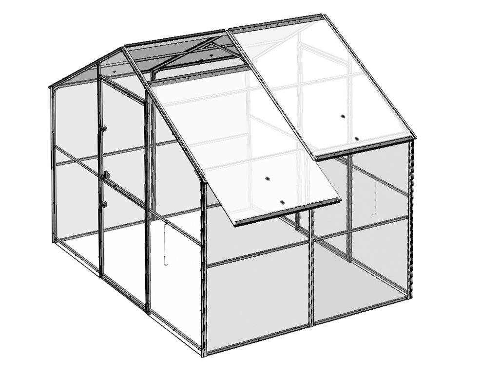 Kasvuhoone DELTA 2.5m x 4.2m 10.5m2 hind ja info | Kasvuhooned | kaup24.ee