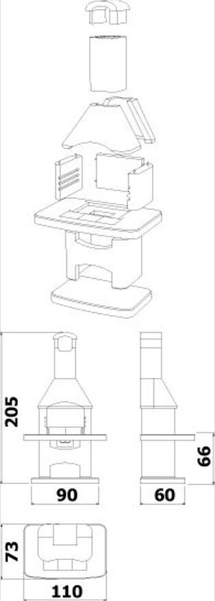 Betoonist väligrill ATLAS EXCLUSIVE WHITE hind ja info | Grillid | kaup24.ee