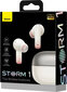 Baseus Storm 1 wireless bluetooth in-ear headphones 5.2 TWS with ANC / ENC white (NGTW140202) цена и информация | Kõrvaklapid | kaup24.ee