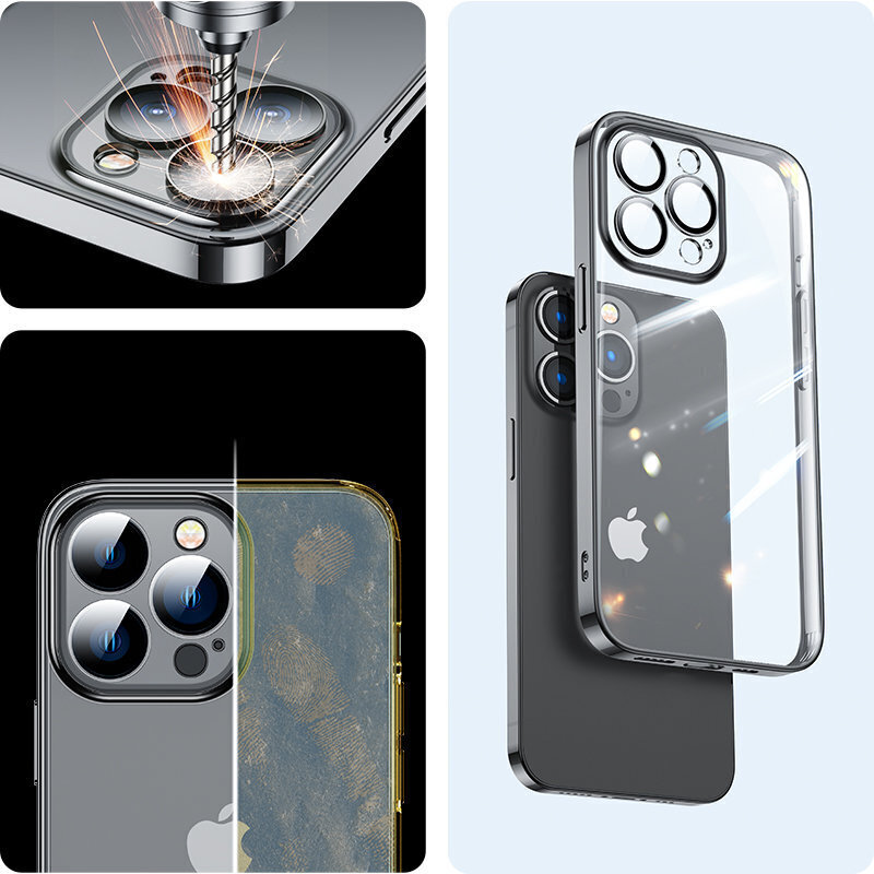 Joyroom 14Q Case for iPhone 14 Pro Cover with metallic frame black (JR-14Q2-black) цена и информация | Telefoni kaaned, ümbrised | kaup24.ee