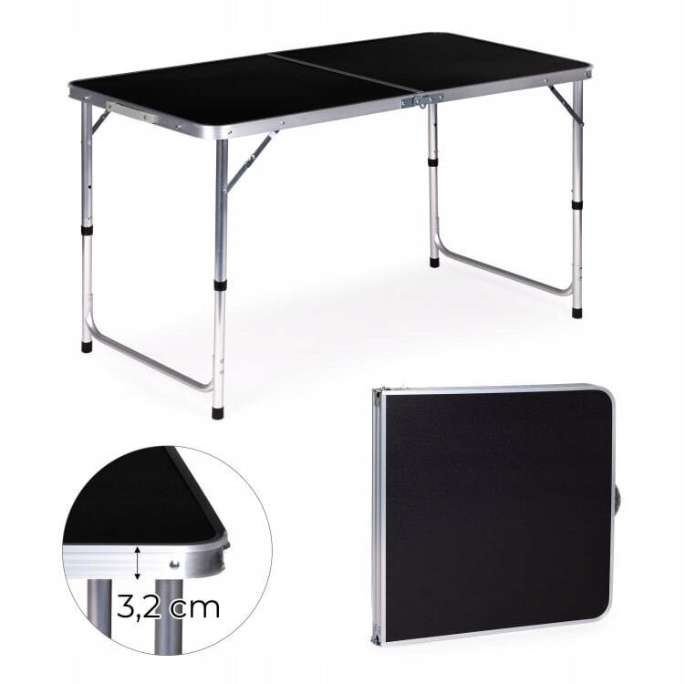 Modernhome Tourist table folding camping table black цена и информация | Matkamööbel | kaup24.ee