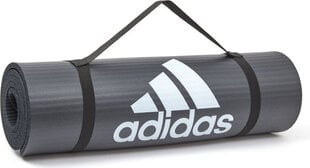 Adidas 10 mm ADMT-11015GR mat цена и информация | Коврики для йоги, фитнеса | kaup24.ee