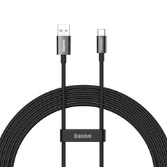 Baseus Superior Series Cable USB to USB-C, 65W, PD, 2m (black) hind ja info | Mobiiltelefonide kaablid | kaup24.ee