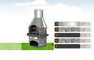 Betoonist väligrill RONDO vikerkaare sillutuskivid + tumehall + ss hind ja info | Grillid | kaup24.ee