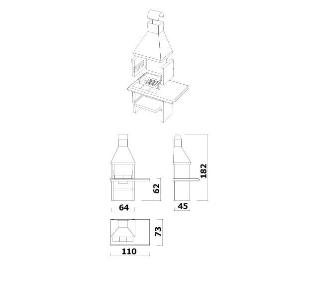 Betoonist väligrill VARIANT COMBI + VASKE KATUS hind ja info | Grillid | kaup24.ee