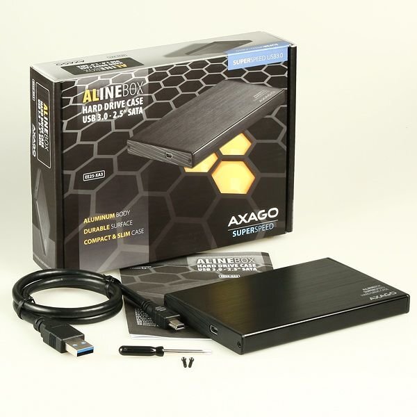 AXAGON EE25-XA3 USB3.0 - SATA 3G 2.5 External Adapter - ALINE Box цена и информация | Komponentide tarvikud | kaup24.ee