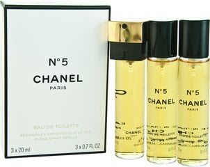 Chanel No.5 EDT naistele 3 x 20 ml цена и информация | Женские духи | kaup24.ee