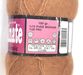 Пряжа для вязания Linate Mohair Classic 100г, цвет светло-коричневый 824R цена и информация | Принадлежности для вязания | kaup24.ee
