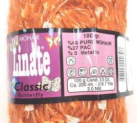 Kudumislõng Linate Mohair Classic Butterfly 100g; värv laiguline 91M hind ja info | Kudumistarvikud | kaup24.ee