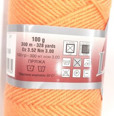 Пряжа для вязания Lanoso Bonito 100г; цвет оранжевый 906O цена и информация | Принадлежности для вязания | kaup24.ee