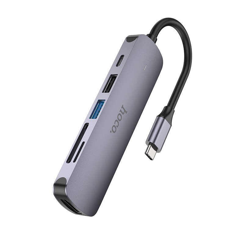 Adapter HB28 Type-C multi-function converter HDMI+USB3.0+USB2.0+SD+TF+PD hall цена и информация | USB jagajad, adapterid | kaup24.ee