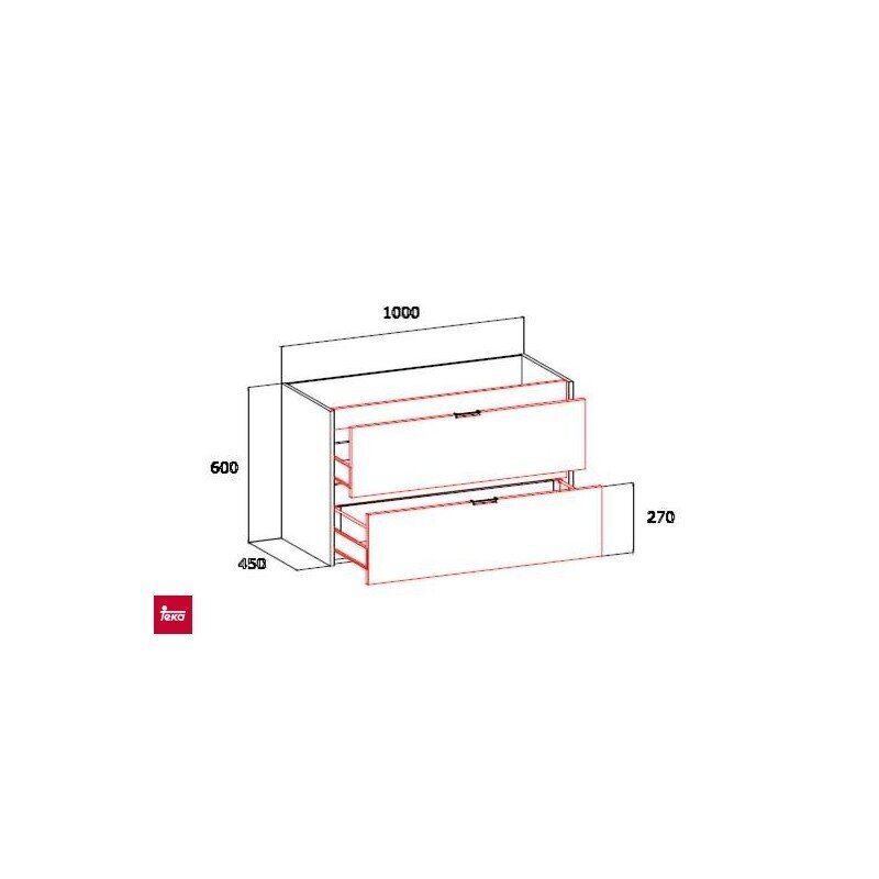 Vannitoamööbli komplekt Teka Inca Combo 2S, 100 cm valge hind ja info | Vannitoa komplektid | kaup24.ee