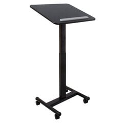 Стол мобильный ERGO 60x52 см, черный цена и информация | Компьютерные, письменные столы | kaup24.ee