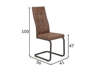 Комплект из 4 обеденных стульев Jaanu, коричневый цена и информация | Стулья для кухни и столовой | kaup24.ee