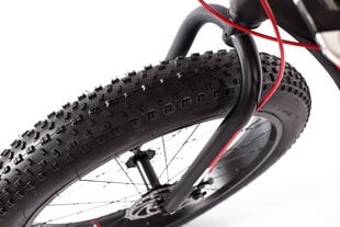 Maastikuratas Louke Fat bike, 26", must/punane hind ja info | Jalgrattad | kaup24.ee