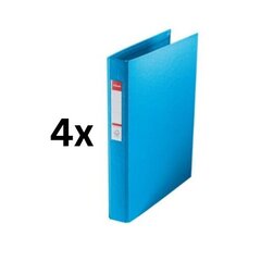 Папка Esselte Vivida, А4, корешок 35 мм, 4 кольца 25 мм, в упаковке 4 шт., синяя цена и информация | Смягчает воду и защищает Вашу посудомоечную машину от извести. | kaup24.ee