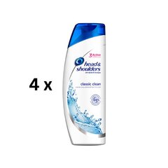 Šampoon HEAD & SHOULDERS Classic Clean, 400 ml, pakis 4 tk. hind ja info | Šampoonid | kaup24.ee