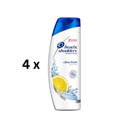 Šampoon HEAD & SHOULDERS Citrus, 400 ml, pakis 4 tk. цена и информация | Šampoonid | kaup24.ee