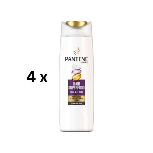 Šampoon PANTENE SUPERFOOD, 400 ml, pakis 4 tk. цена и информация | Šampoonid | kaup24.ee