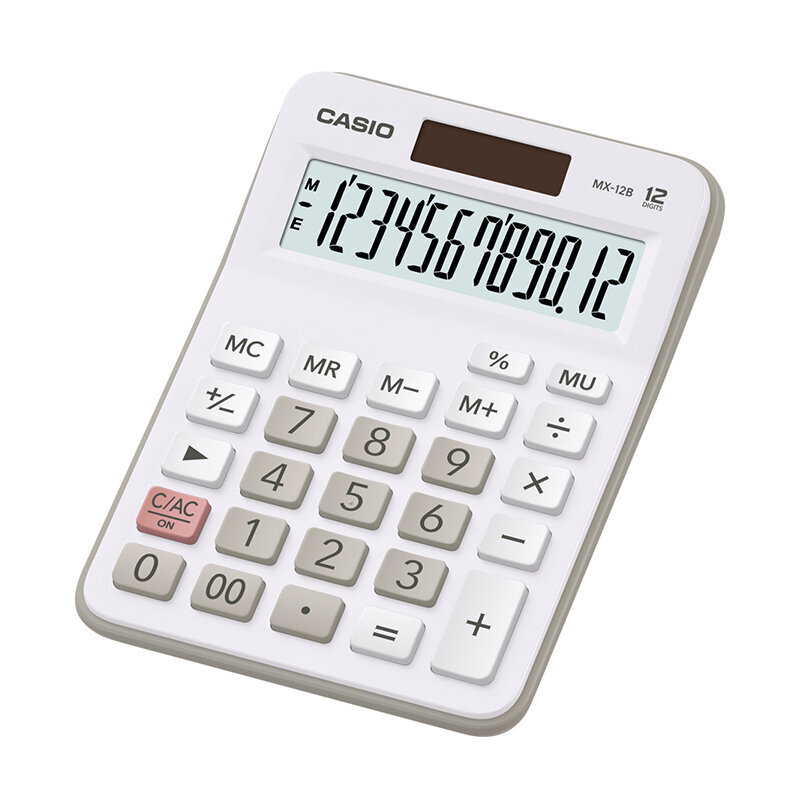 Lauakalkulaator CASIO MX-12B, valge sp. hind ja info | Kirjatarbed | kaup24.ee