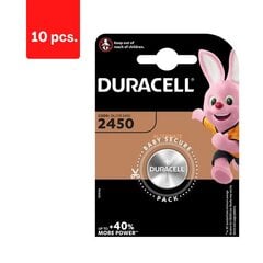 Батарейки DURACELL 2450, 1 шт., в упаковке 10 шт. цена и информация | Батерейки | kaup24.ee