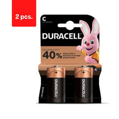 Батарейки DURACELL C, LR14, 2 шт., в упаковке 2 шт. цена и информация | Батарейки | kaup24.ee