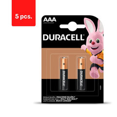 Батарейки DURACELL AAA, LR03, 2 шт., в упаковке 5 шт. цена и информация | Батарейки | kaup24.ee