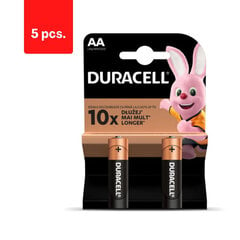 Батарейки DURACELL AA, LR6, 2 шт., в упаковке 5 шт. цена и информация | Батарейки | kaup24.ee