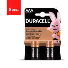 Батарейки DURACELL AAA, LR03, 4 шт., в упаковке 5 шт. цена и информация | Батарейки | kaup24.ee