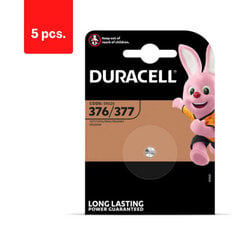 Батарейки DURACELL 377, 1 шт., в упаковке 5 шт. цена и информация | Батарейки | kaup24.ee